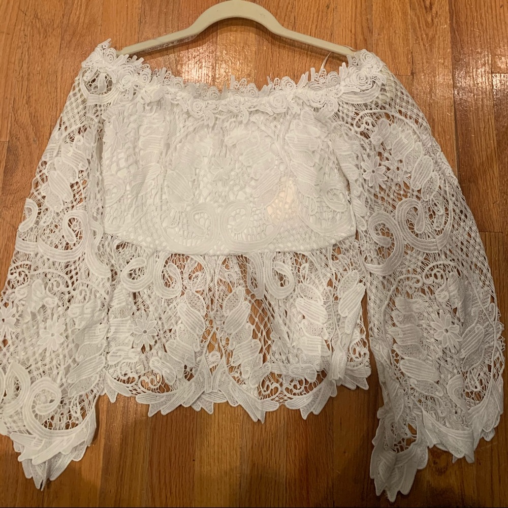 A Peach Lace Top Women M